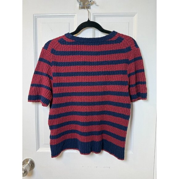 Madewell Women's Red and Blue Striped Pullover Crewneck Sweater - XL - Picture 5 of 11